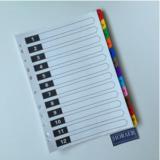 Paper Index Divider (1-12 tab set)